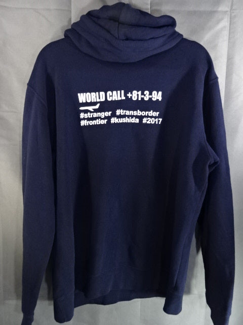 【hand signed autograph】 KUSHIDA Pullover Hoodie  (2) (Navy)