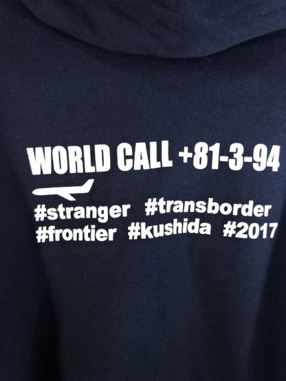 【hand signed autograph】 KUSHIDA Pullover Hoodie  (2) (Navy)