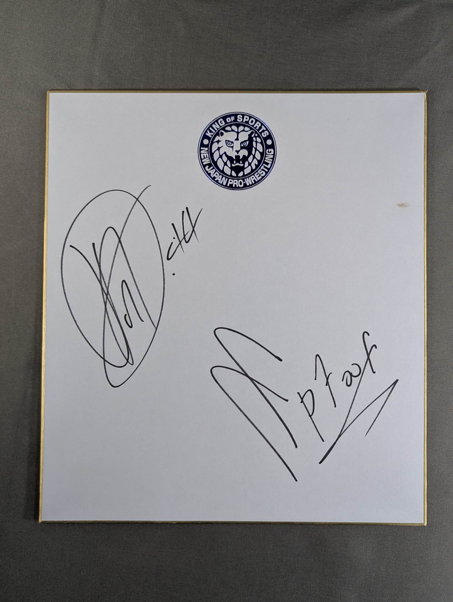 ★BULLET CLUB WAR DOGS★ Drilla Moloney & Clark Connors (Lion Mark) Shikishi (Autograph board ) )