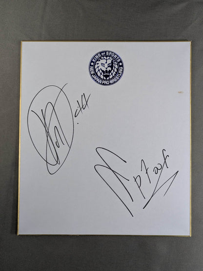 ★BULLET CLUB WAR DOGS★ Drilla Moloney & Clark Connors (Lion Mark) Shikishi (Autograph board ) )
