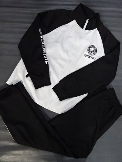 Lion Mark ×Shimamura Setup Jersey (2) (Black× White)