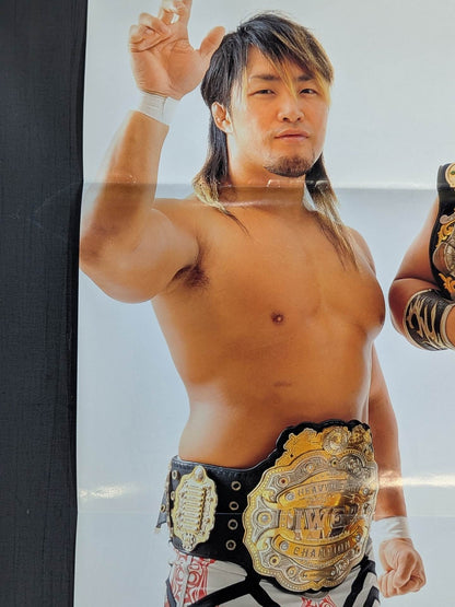 棚橋弘至＆諏訪魔＆潮崎豪 雑誌付録ポスター