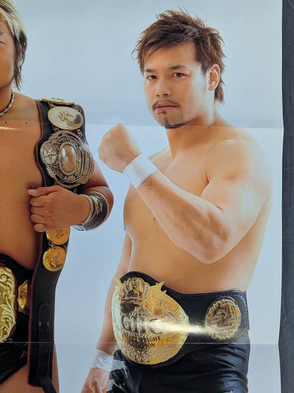 棚橋弘至＆諏訪魔＆潮崎豪 雑誌付録ポスター