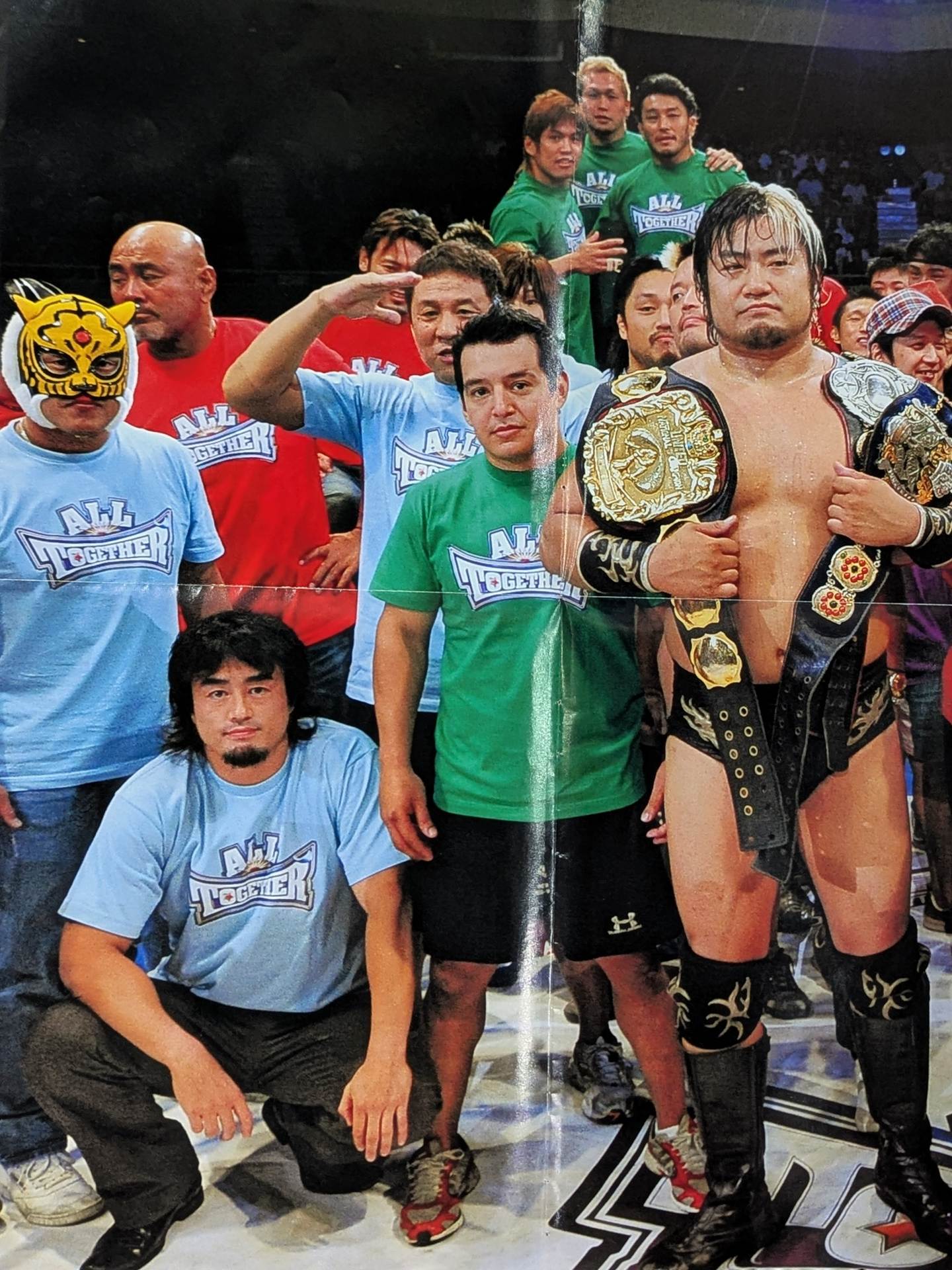 棚橋弘至＆諏訪魔＆潮崎豪 雑誌付録ポスター