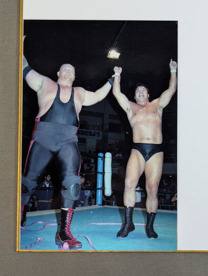 藤波辰爾＆ベイダー(ブロマイド貼付)