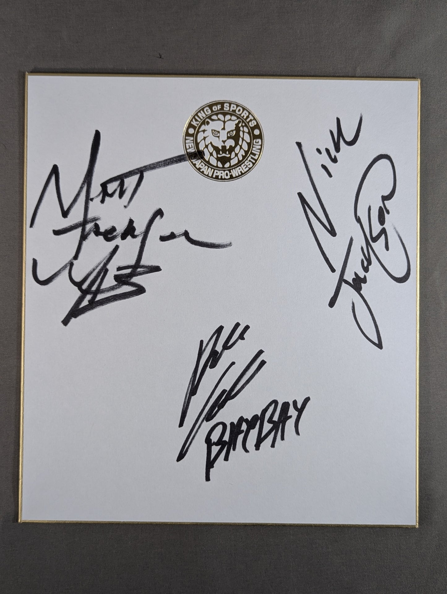 ヤング・バックス(マット&ニック・ジャクソン)&アダム・コール(ライオンマーク色紙)