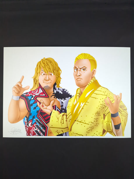 ★坂井永年氏 原画作品★「新日本プロレス黄金カード」棚橋弘至vsオカダ・カズチカ