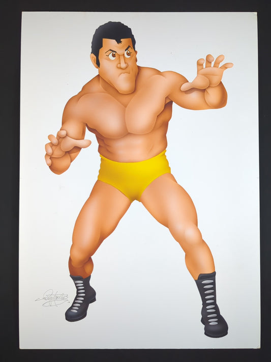 ★坂井永年氏 原画作品★「燃える闘魂」アントニオ猪木