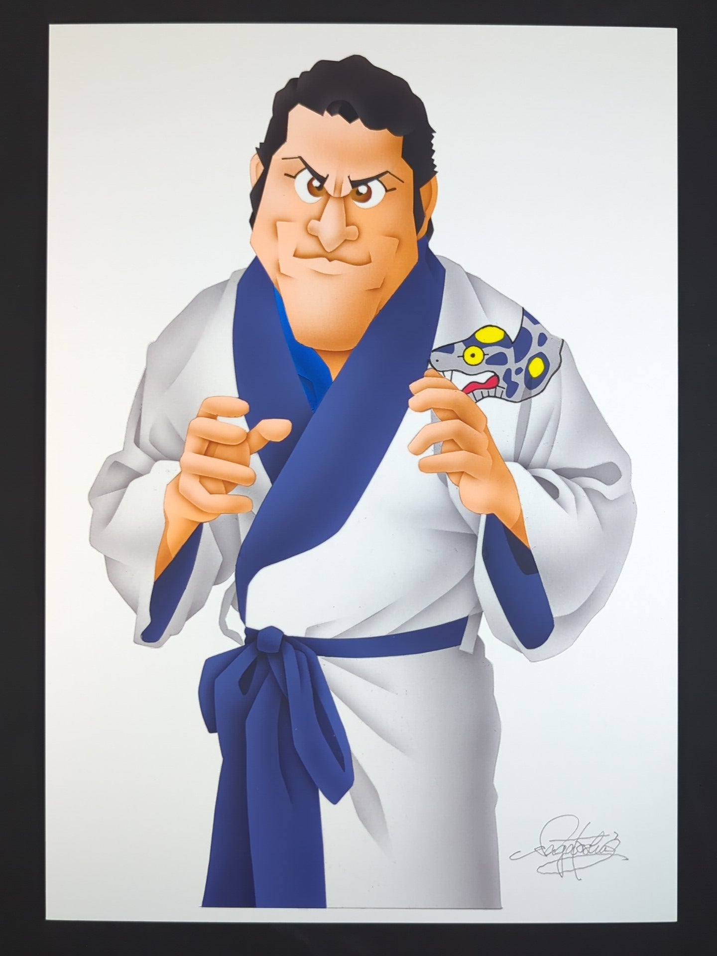 ★ Nagatoshi Sakai 's original painting "★ Young Lion" Antonio Inoki 