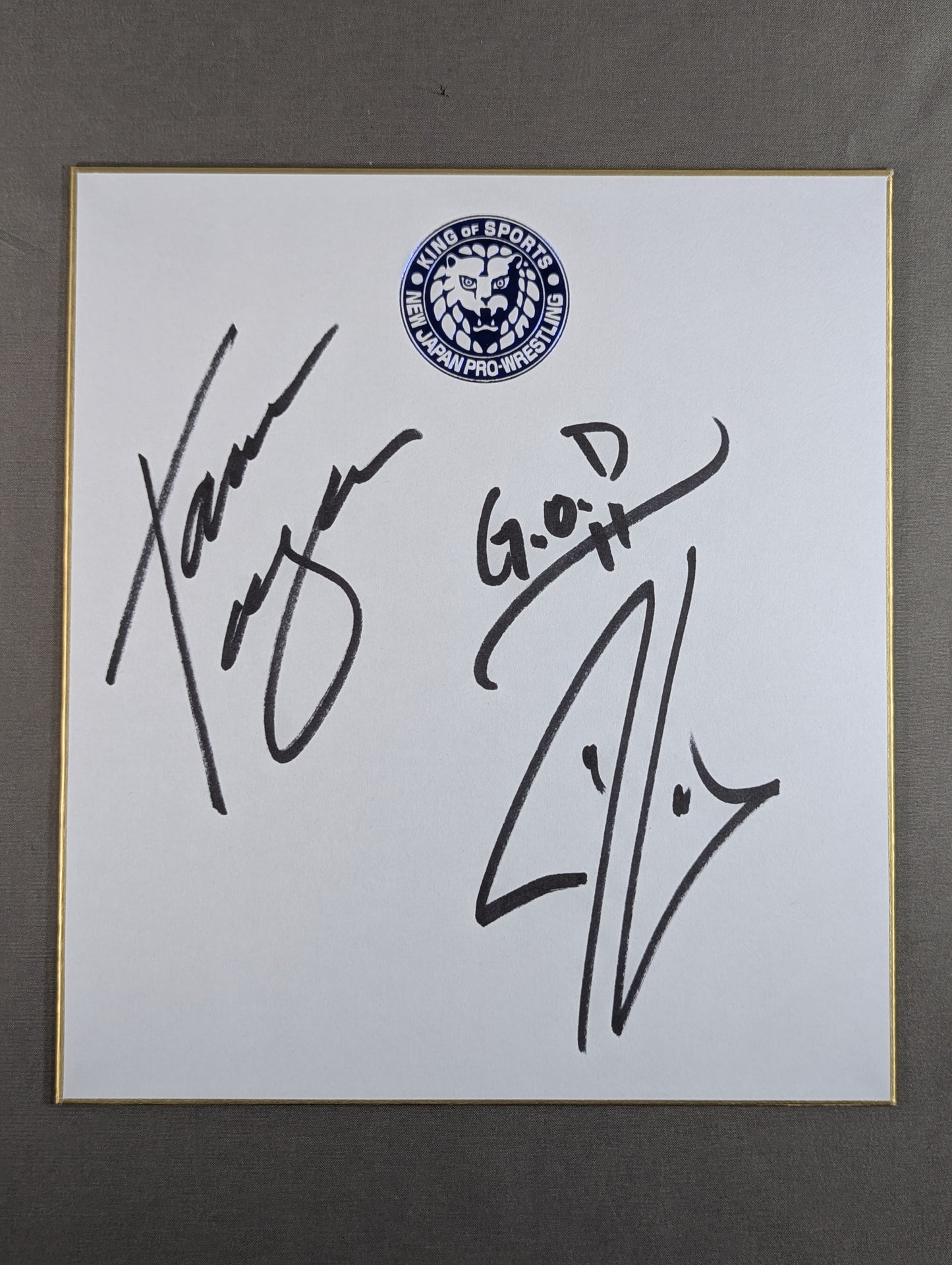 ★ Guerrillas of Destiny★ Tama Tonga & Tanga Loa (Lion Mark Shikishi ( Autograph board ) )