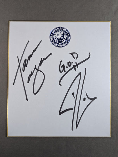 ★ Guerrillas of Destiny★ Tama Tonga & Tanga Loa (Lion Mark Shikishi ( Autograph board ) )