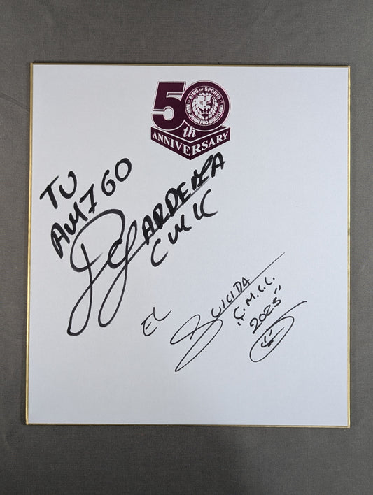 ドゥルセ・ガルデニア＆スイシーダ(新日本プロレス50周年記念色紙)