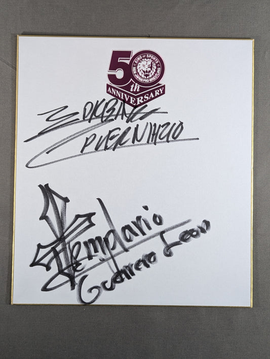 テンプラリオ＆バルバロ・カベルナリオ(新日本プロレス50周年記念色紙)