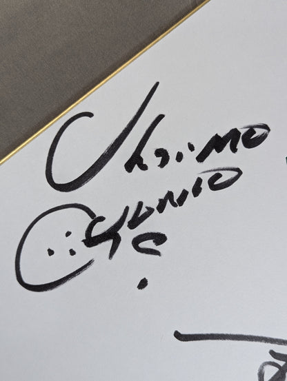 Ultimo Guerrero & OKUMURA (New Japan Pro Wrestling 50th Anniversary) Shikishi ( Autograph board ) )