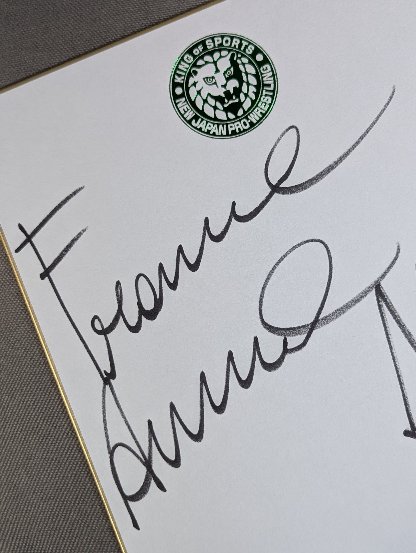 Francisco Akira & TJP (New Japan Pro Wrestling  50th Anniversary) Shikishi ( Autograph board ) )