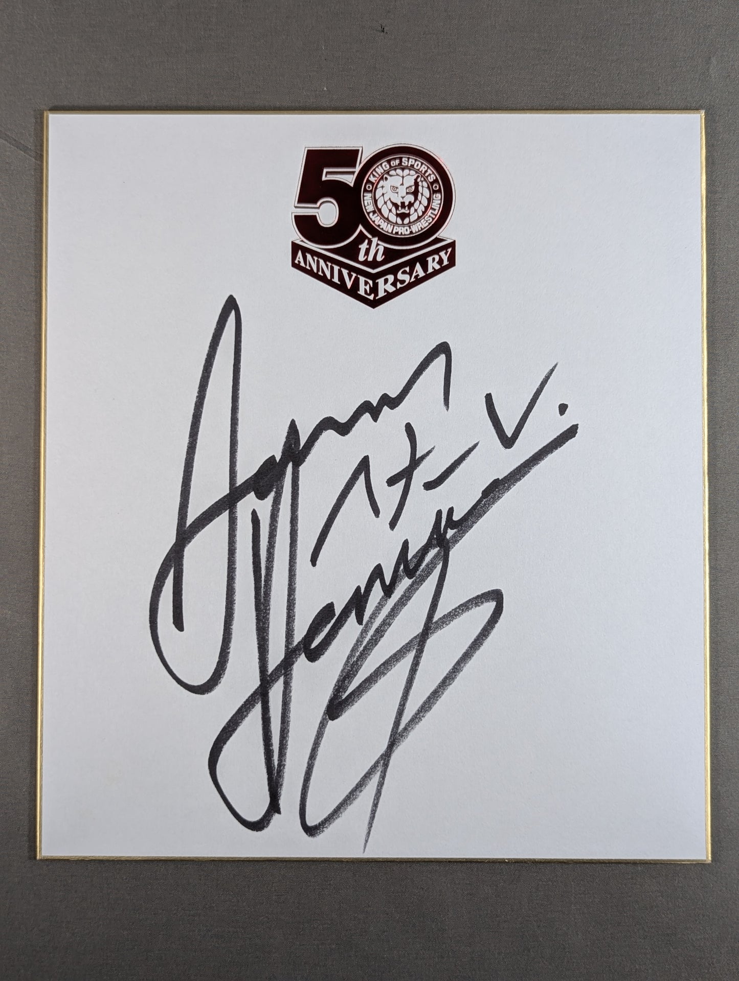 Aaron Henare (New Japan Pro Wrestling  50th Anniversary Shikishi ( Autograph board ) )