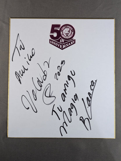 Volador Jr. & Mahia Blanca (New Japan Pro Wrestling 50th Anniversary Shikishi ( Autograph board ) )