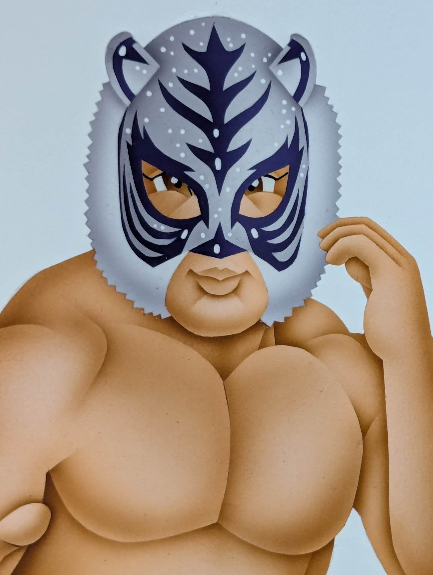 ★ Nagatoshi Sakai Original art work ★ Super Tiger & Akira Maeda 