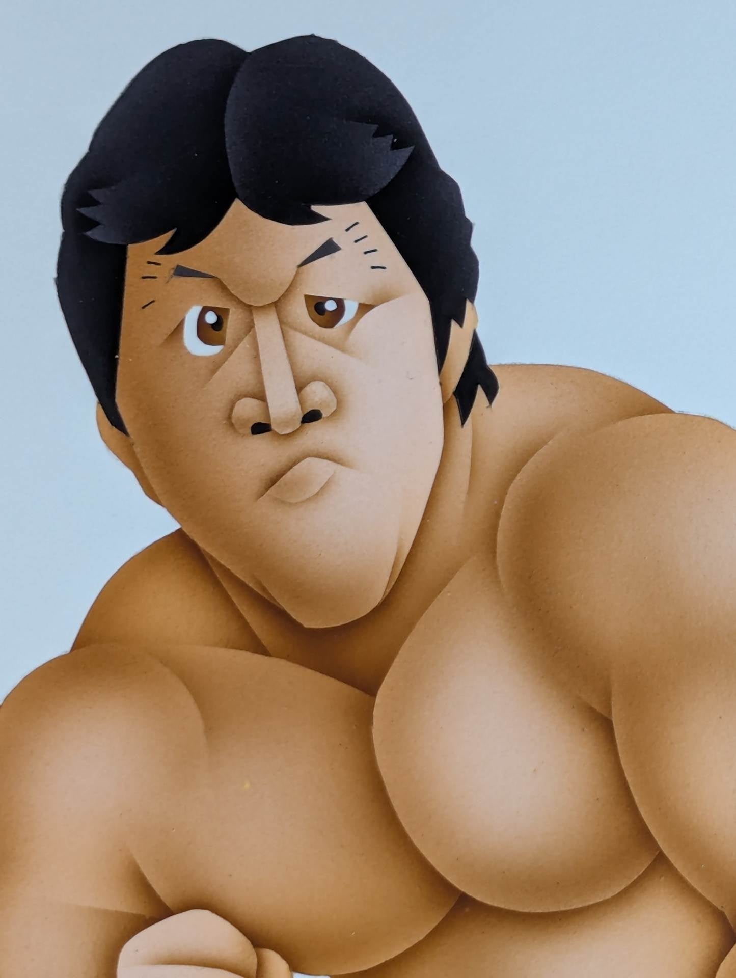 ★ Nagatoshi Sakai Original art work ★ Super Tiger & Akira Maeda 