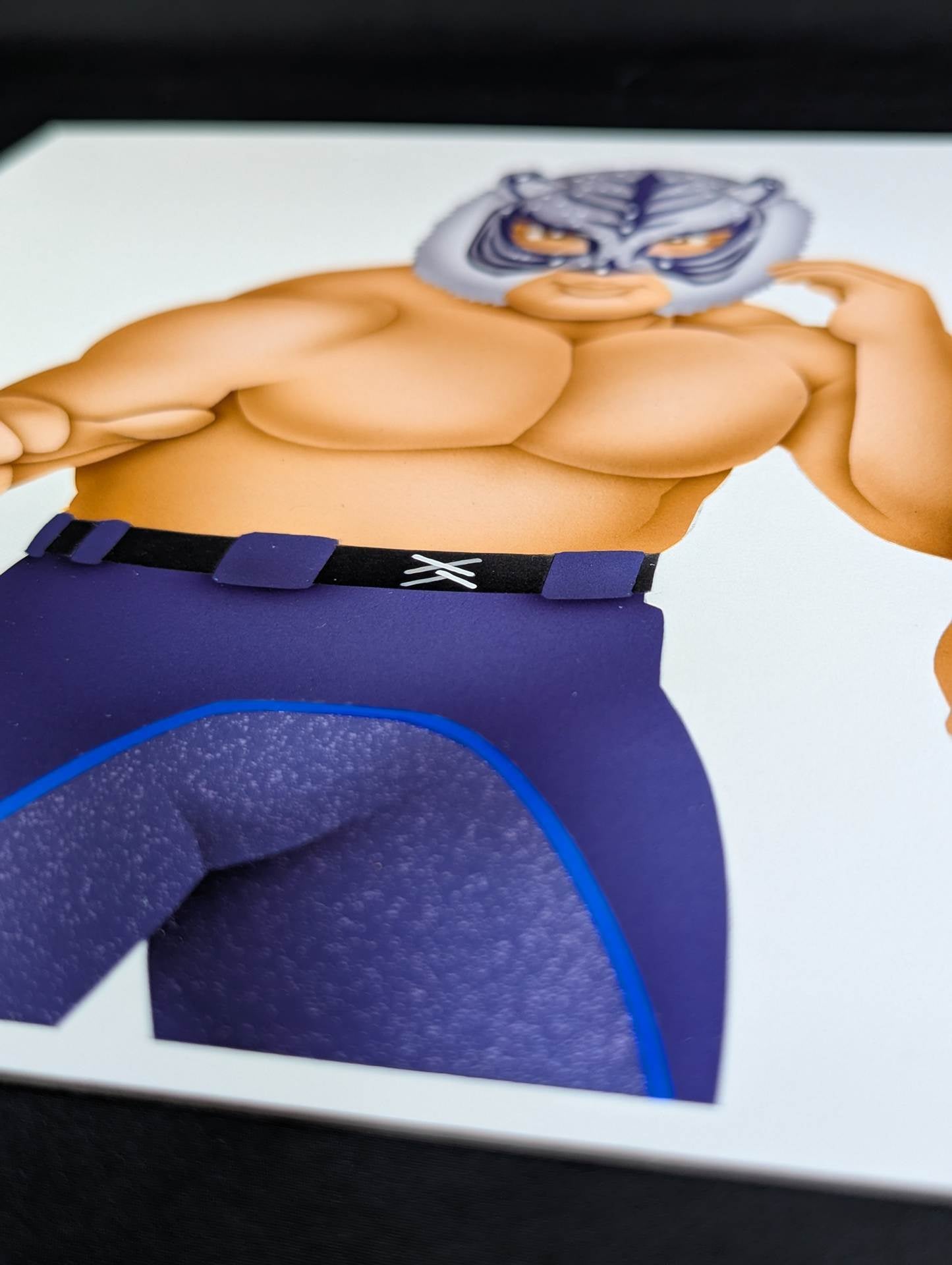 ★ Nagatoshi Sakai Original art work ★ Super Tiger & Akira Maeda 