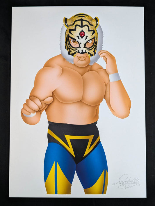 ★坂井永年氏 原画作品★「四次元殺法」初代タイガーマスク(逆ヤギリ)