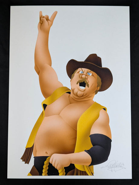 ★坂井永年氏 原画作品★「不沈艦」スタン・ハンセン