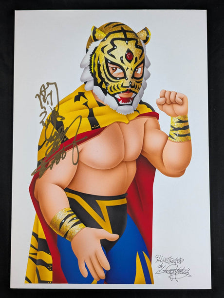★坂井永年氏 原画作品★「四次元殺法」初代タイガーマスク(牙付き)