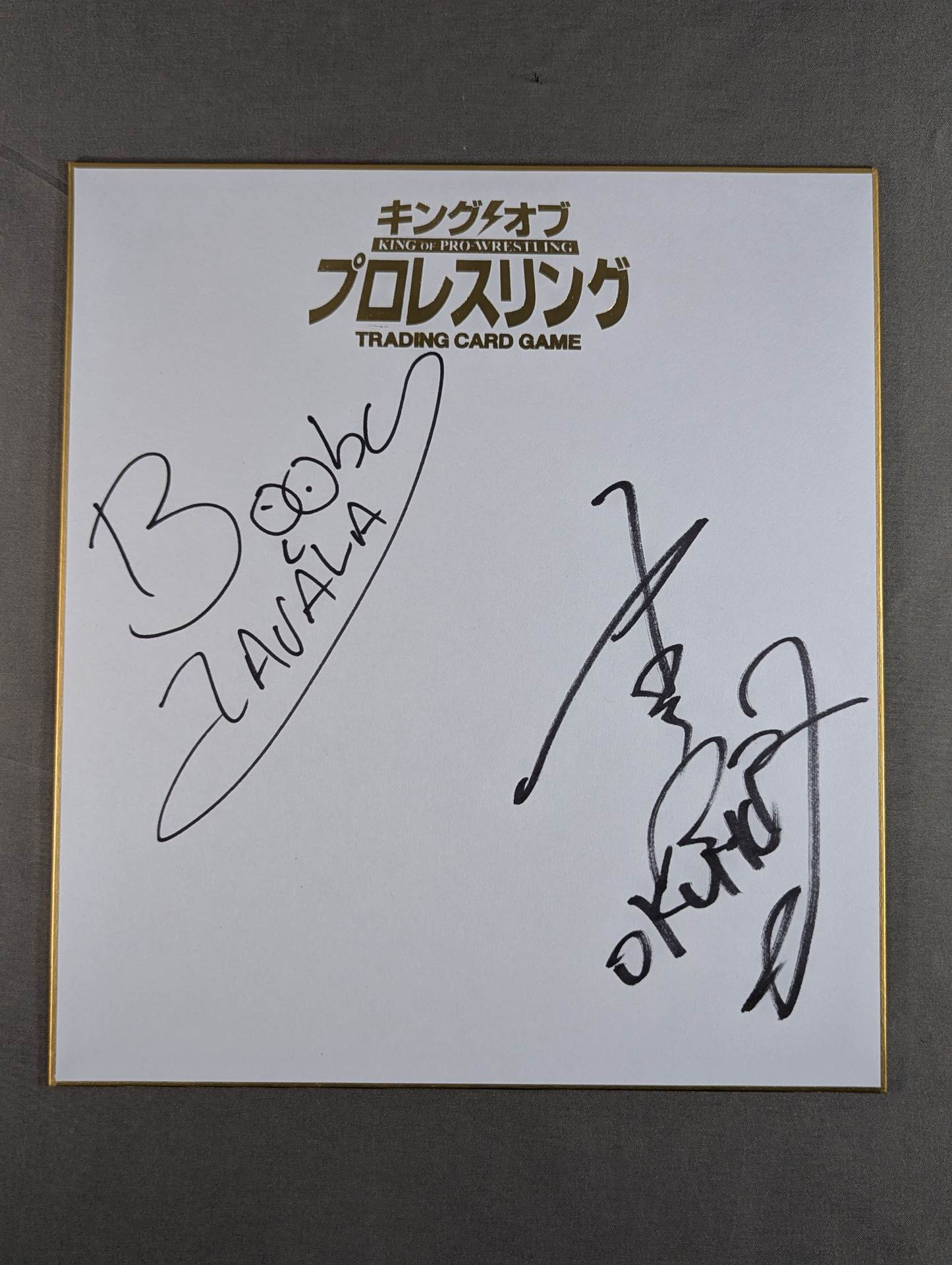 OKUMURA＆ボビー・スィー(キングオブプロレスリング専用色紙)