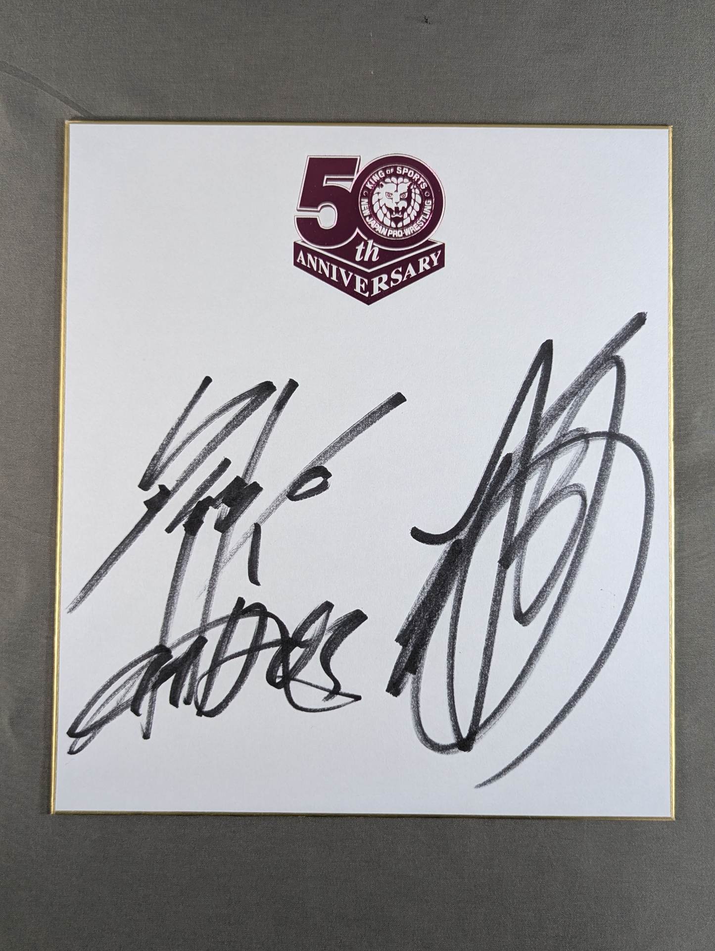 Toru Yano & YOSHI-HASHI(New Japan Pro Wrestling ) 50th Anniversary Shikishi ( Autograph board ) )