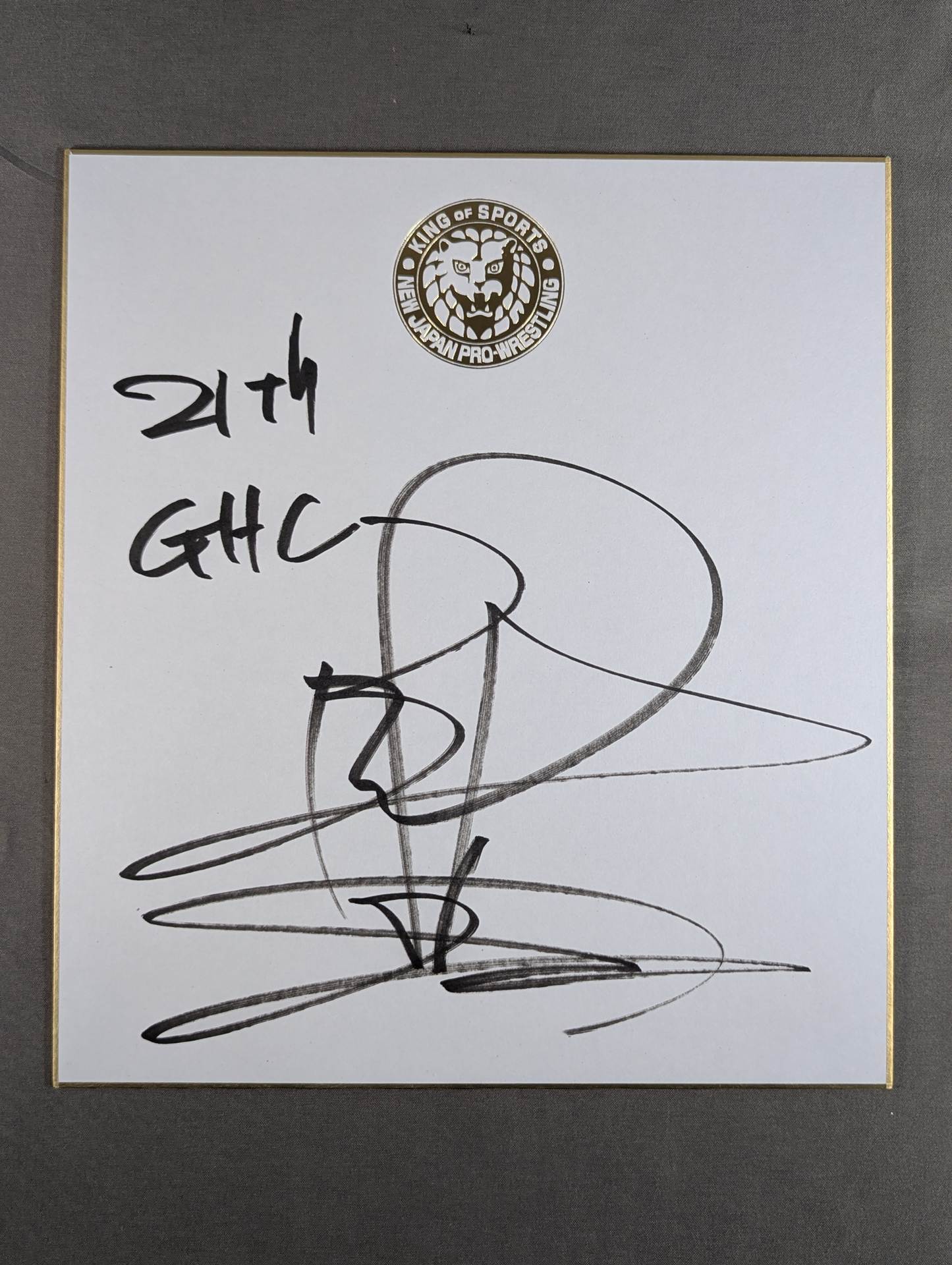 Yuji Nagata (Lion Mark Shikishi ( Autograph board ) )