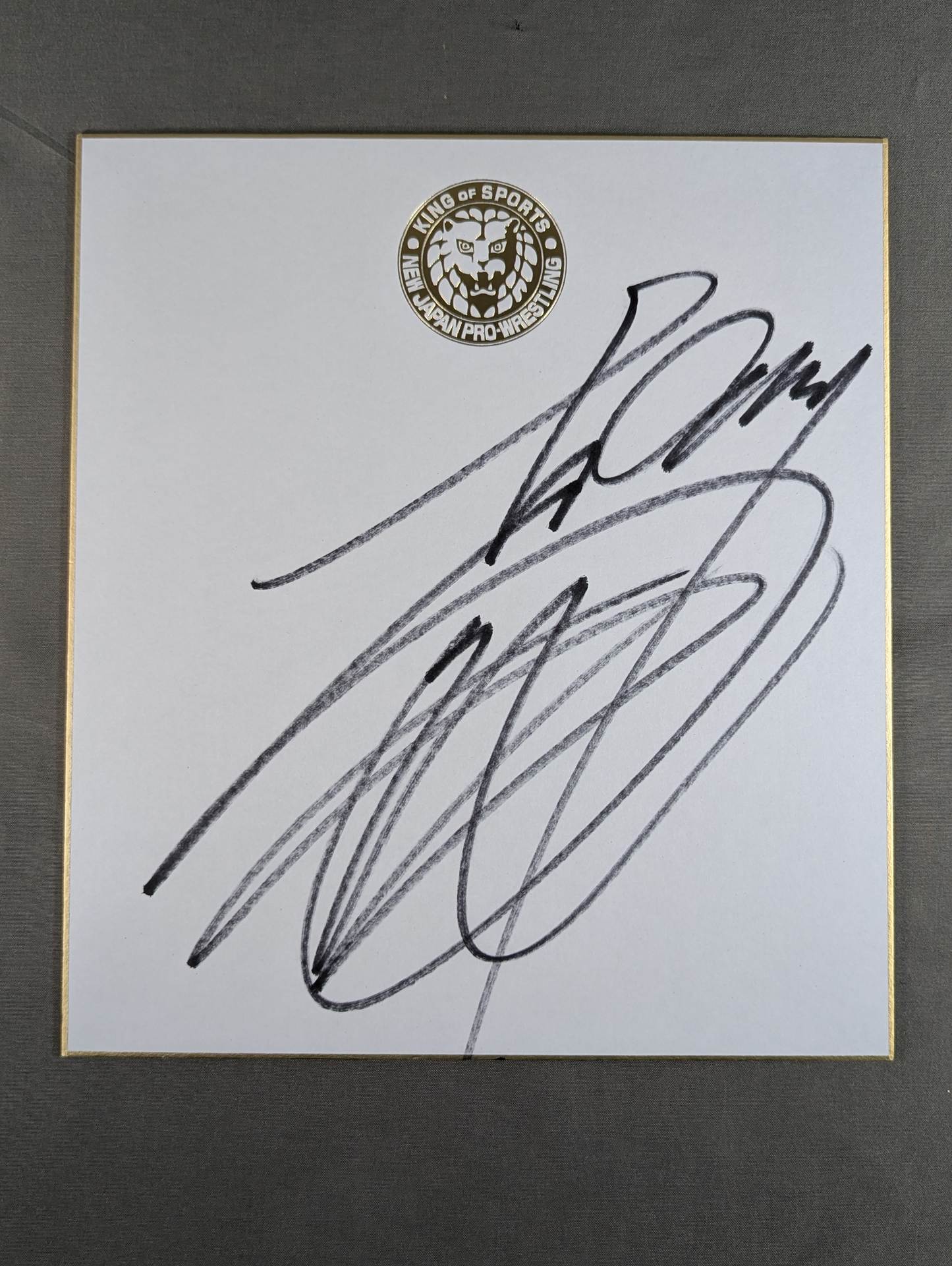 Togi Makabe  (Lion Mark ) Shikishi ( Autograph board ) )