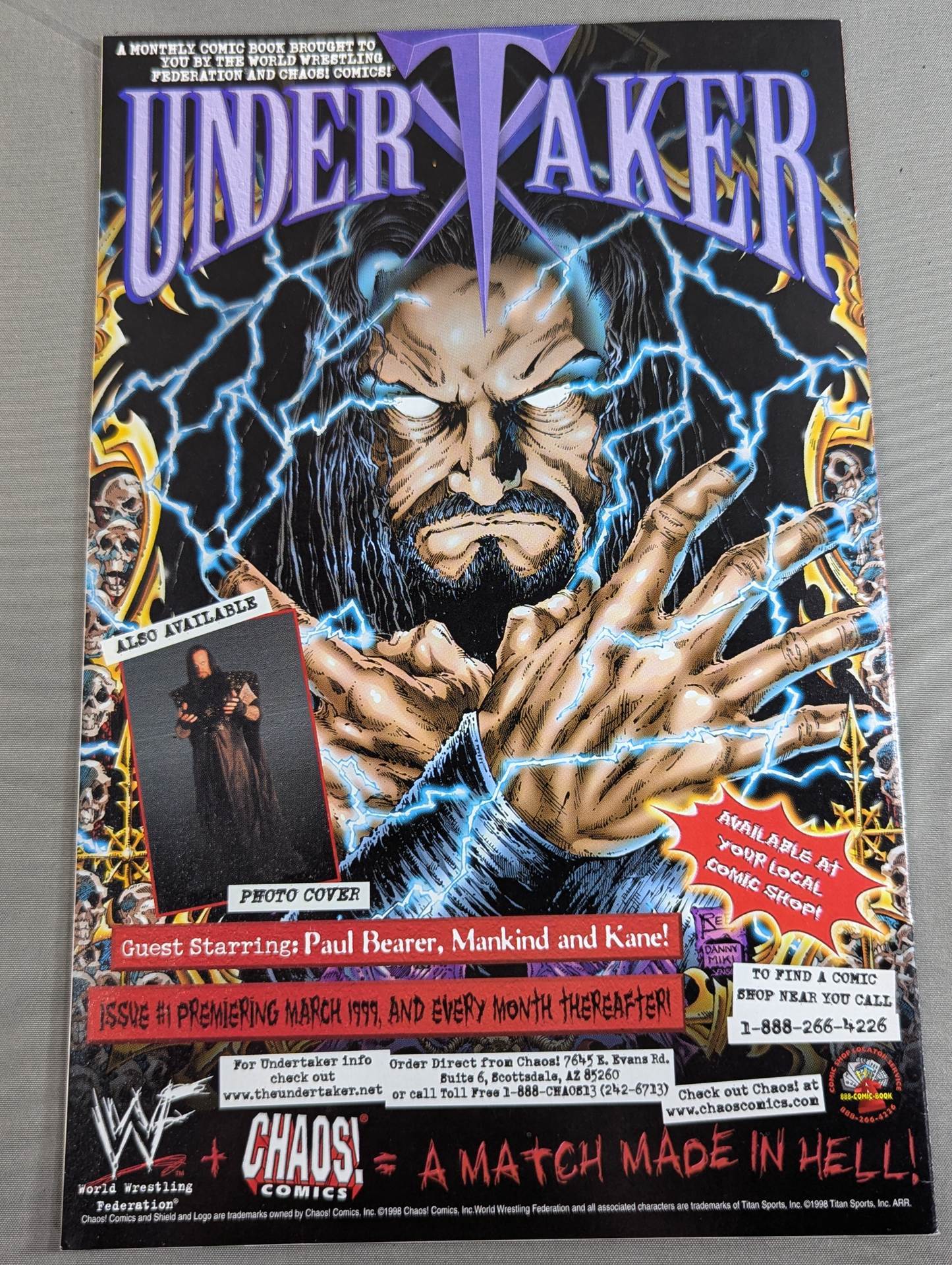 UNDERTAKER COLLECTOR'S ISSUE #0 "Live-action Cover Ver."