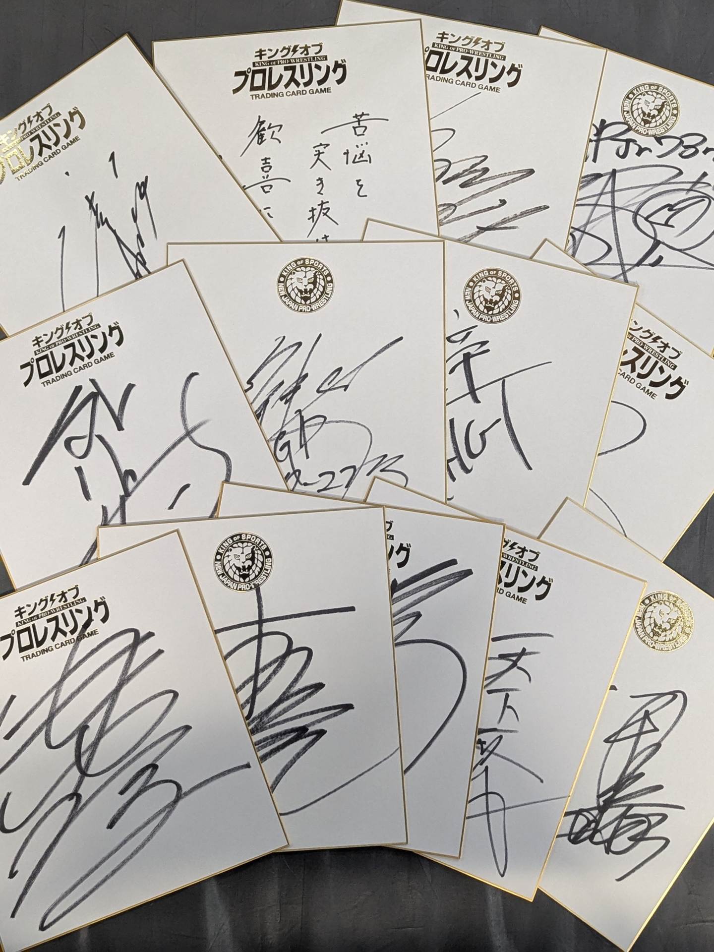 ★KING OF SPORTS★ New Japan Pro Wrestling Sign Shikishi ( Autograph board ) set(4)