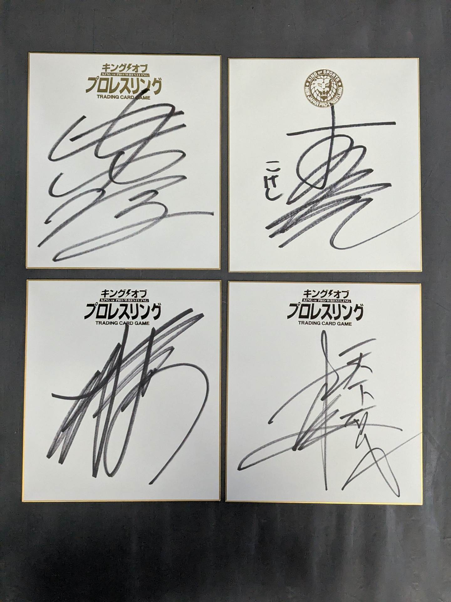 ★KING OF SPORTS★ New Japan Pro Wrestling Sign Shikishi ( Autograph board ) set(4)