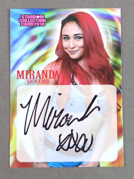 2018 STARDOM COLLECTION CARD ミランダ 公式サインカード