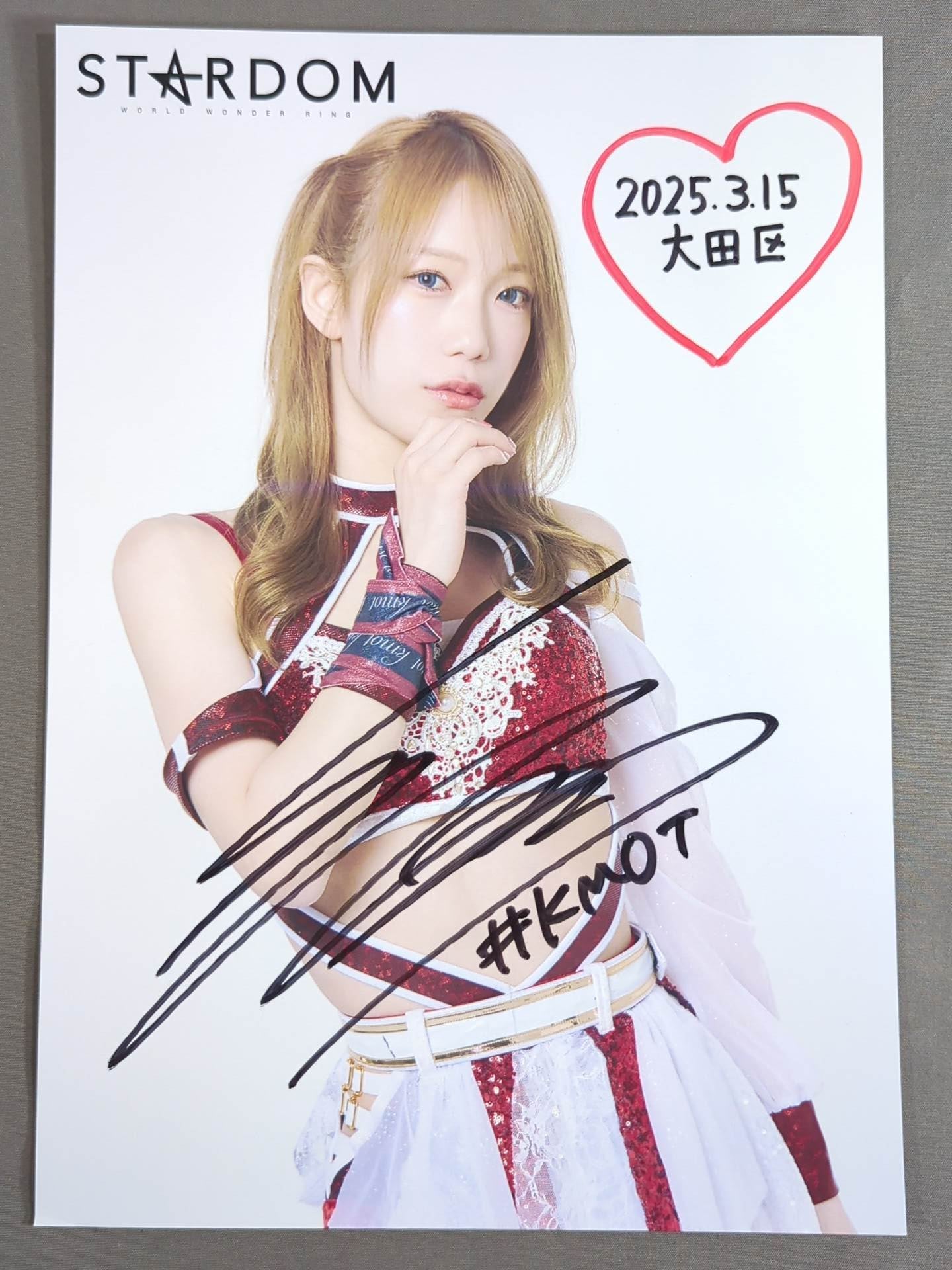 鹿島沙希 直筆サイン入り スターダムポートレート(K-5)