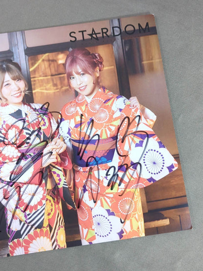 ★COSMIC ANGELS★ 3 fighters hand signed autograph stardom Pro-Photo ③