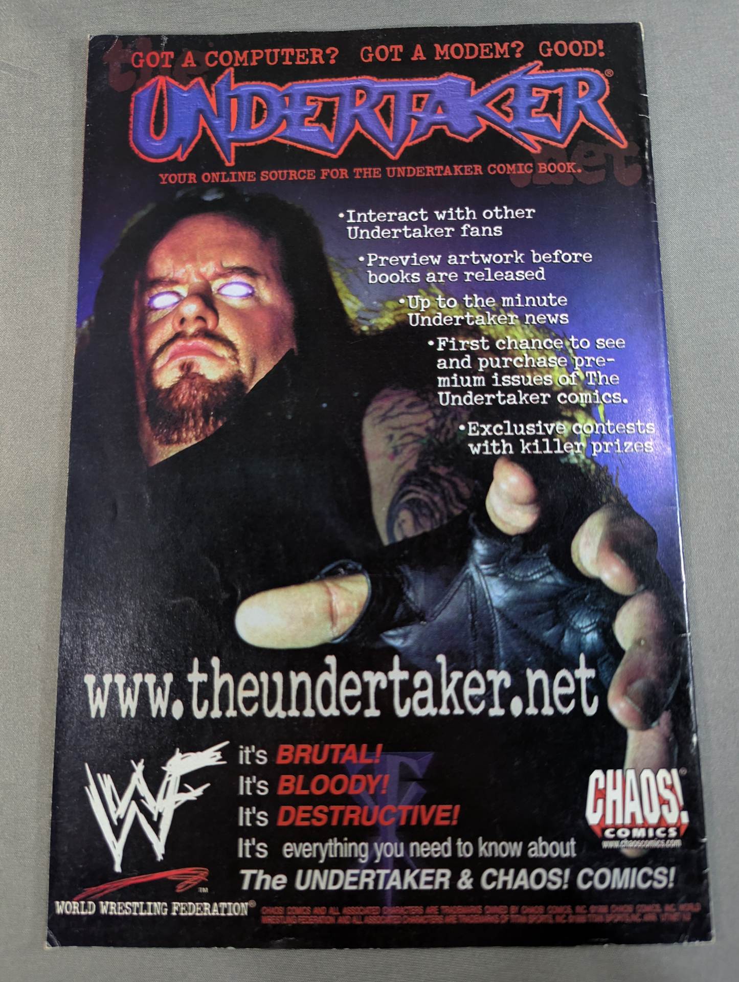 UNDERTAKER #2 (MAY.'99)《実写表紙Ver.》