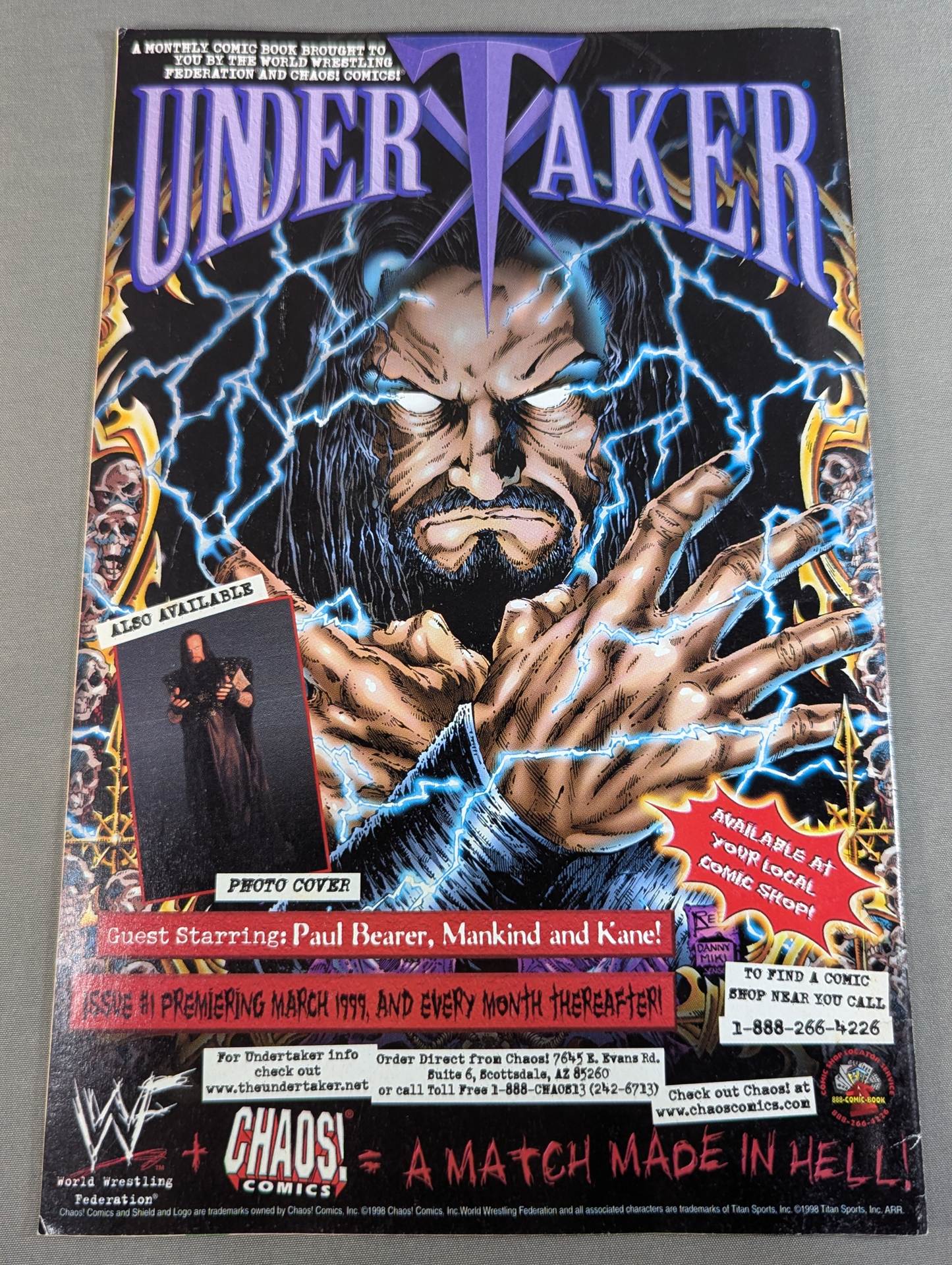 UNDERTAKER COLLECTOR'S ISSUE #0 "Live-action Cover Ver."