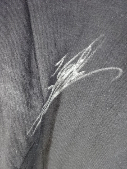 【hand signed autograph】 4th  Tiger Mask "TIGER MASK" T-Shirt (2) (Black)