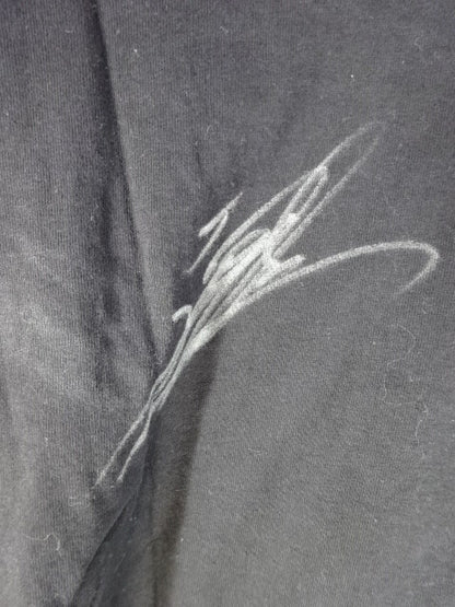 【hand signed autograph】 4th  Tiger Mask "TIGER MASK" T-Shirt (2) (Black)