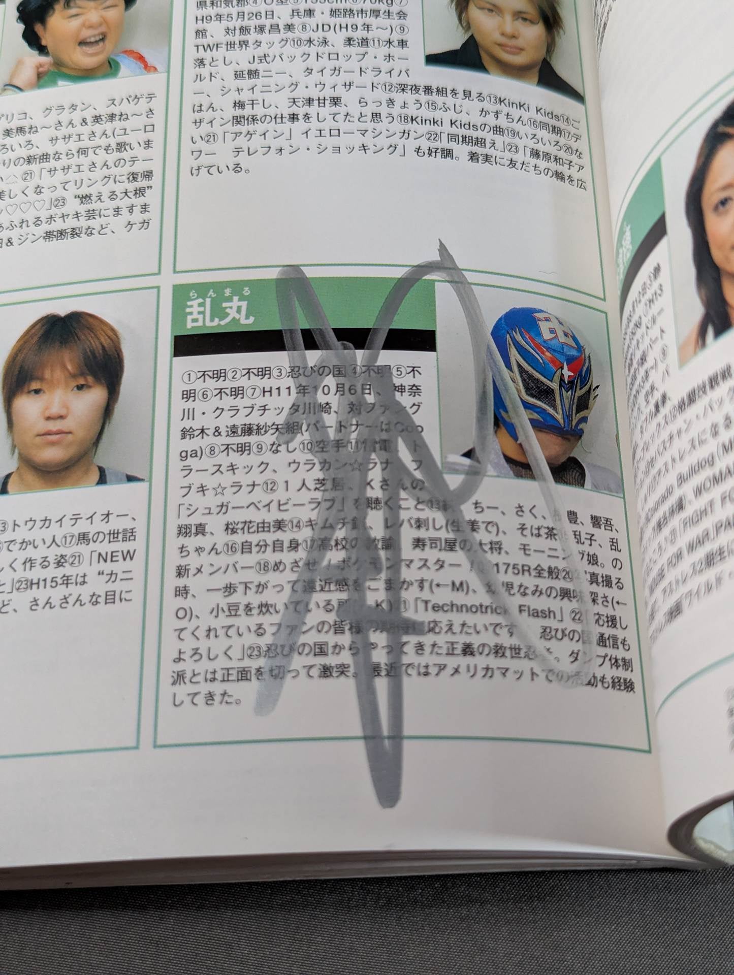 【当選品】ゴスペラーズ 安岡優 直筆サイン入り生写真 PATiPATi 懸賞 71名直筆サイン入り】プロレスラー カラー写真名鑑2004 増補改訂版
