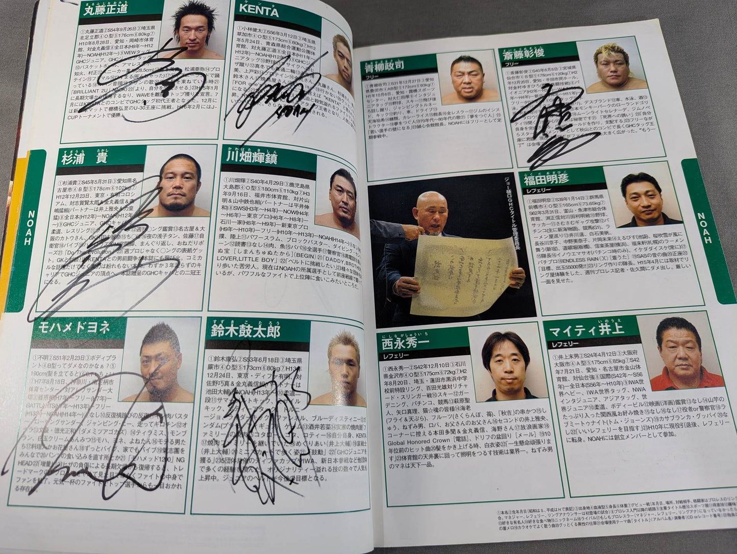 【71名直筆サイン入り】プロレスラー カラー写真名鑑2004 増補改訂版