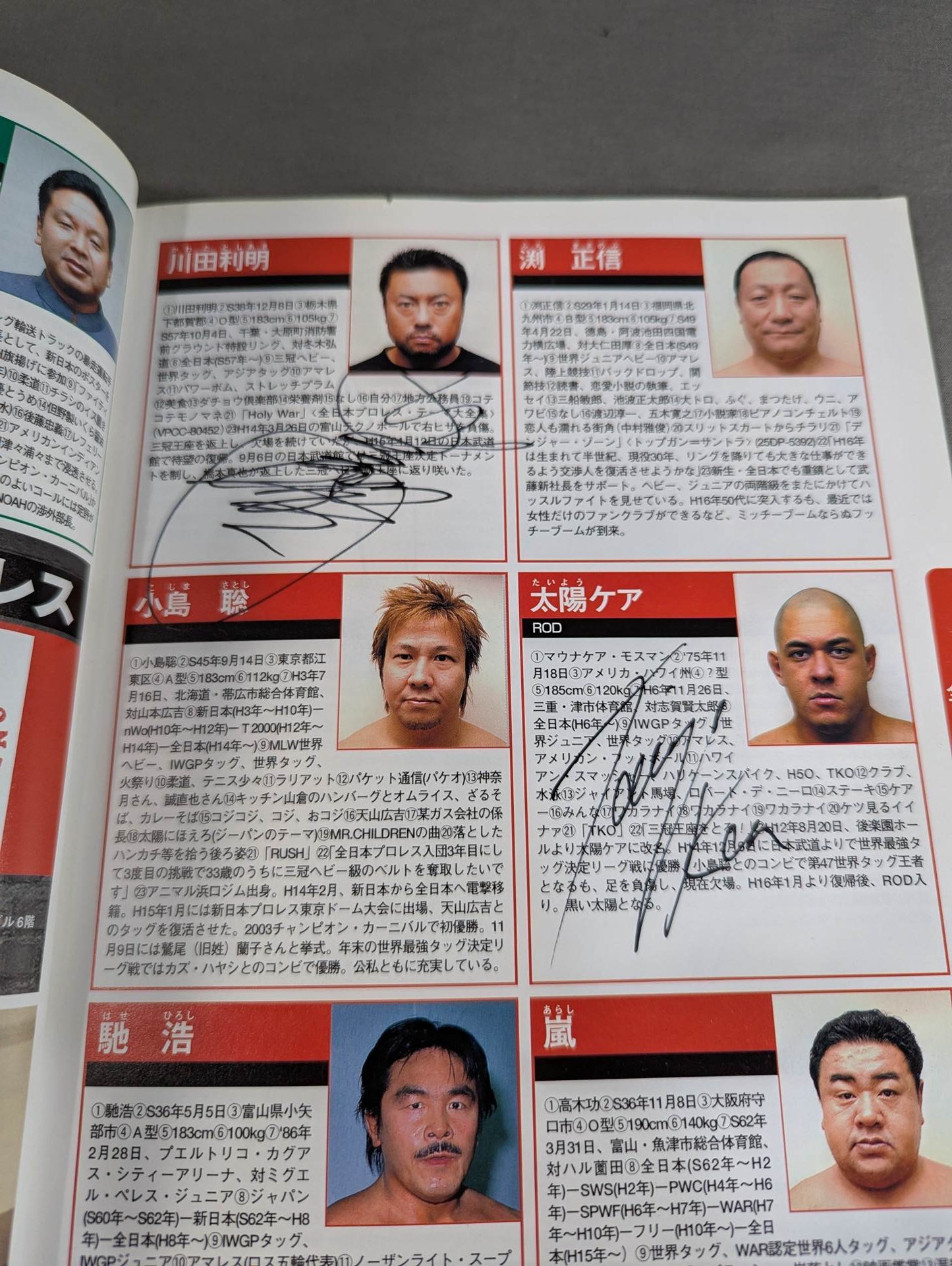 【71名直筆サイン入り】プロレスラー カラー写真名鑑2004 増補改訂版