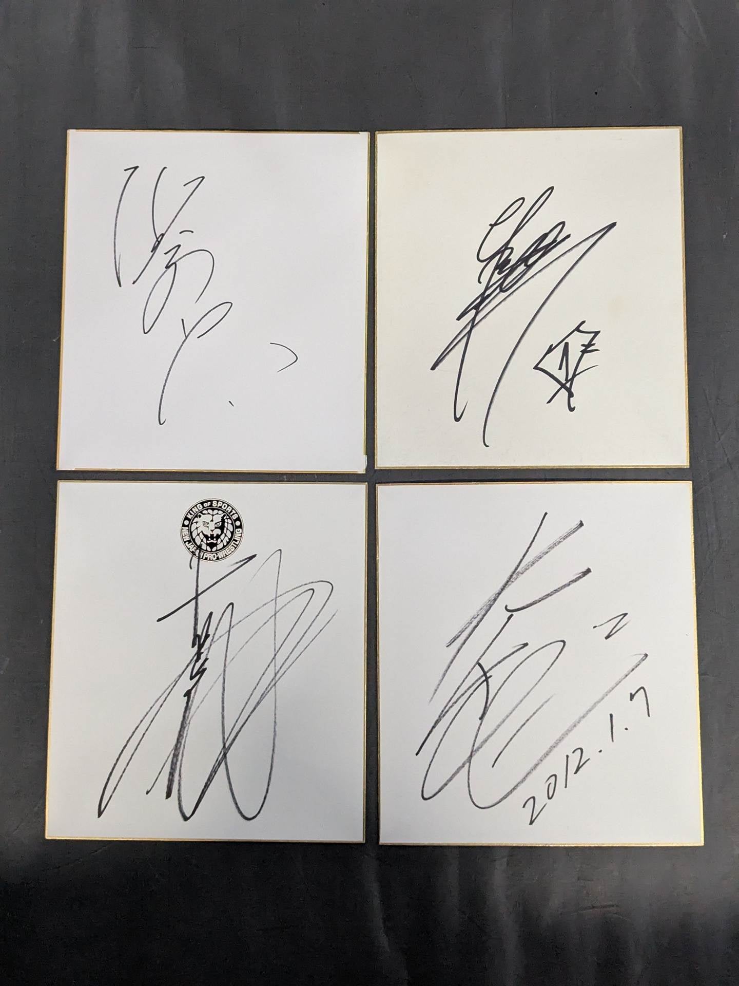 Domestic pro wrestler sign Shikishi ( Autograph board )  Sets(8)