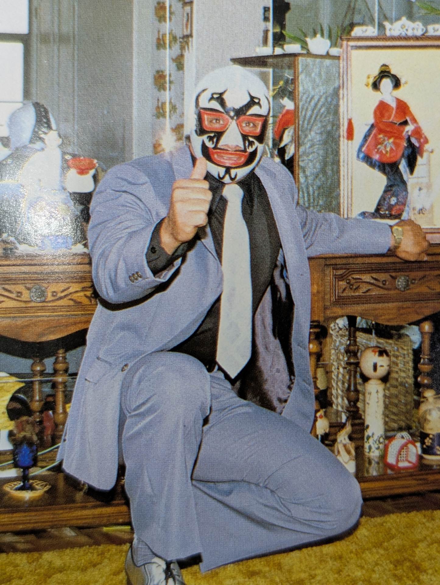 ★Dos Caras 1983 Real World Tag League worn by him !! ★