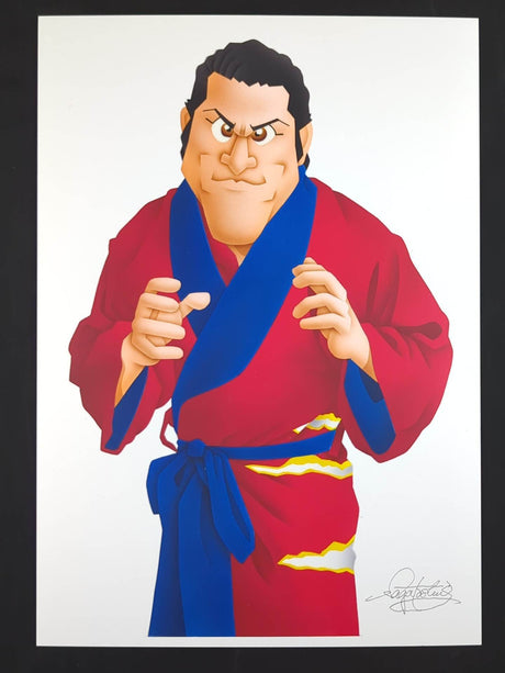 ★坂井永年氏 原画作品★「燃える闘魂」アントニオ猪木