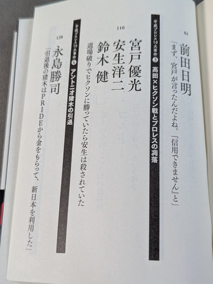 Confession Heisei Pro Wrestling  10 Major Incidents The Last Truth
