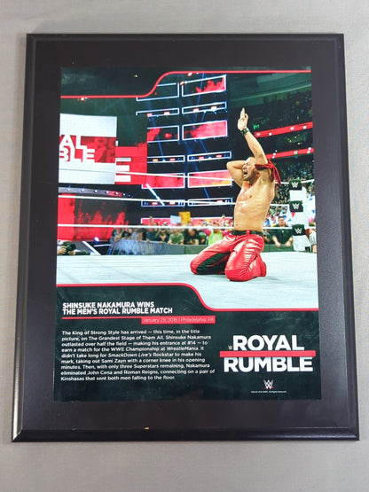 ★日本人初優勝 ★ 中邑真輔 WWE ロイヤルランブル 記念プラーク