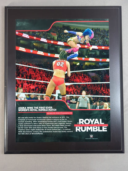 ★ First Champion ★ Asuka WWE Women's Royal Rumble Match Commemorative Plaque